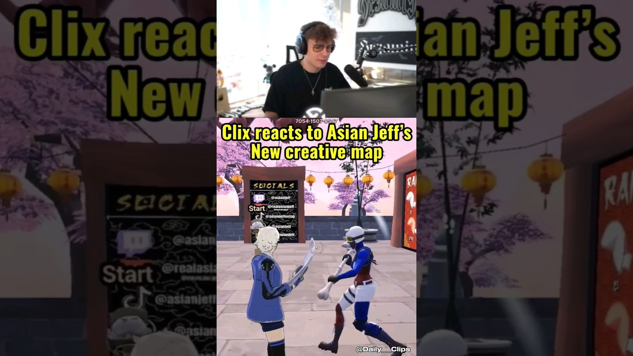 Clix reacts to asianJeff's new creative map #fortnite #clix #asianjeff ...