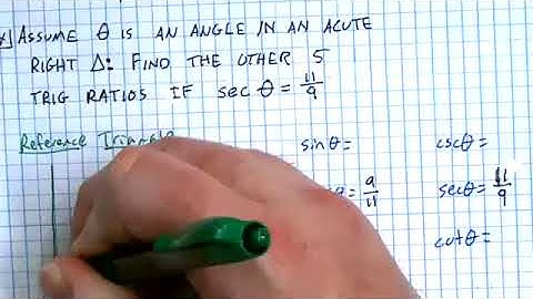 Precalc 4.2b Notes: Trig Functions of Acute Angles