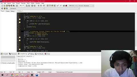 Tugas Algoritma dan Pemrograman Array 1 | Penjumlahan Matriks A dan B
