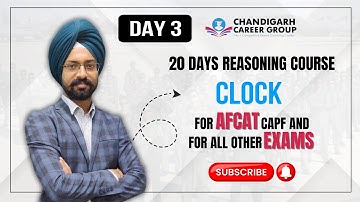 CLOCK ||Day 3|| AFCAT reasoning 20 days complete course || Sandeep Brar