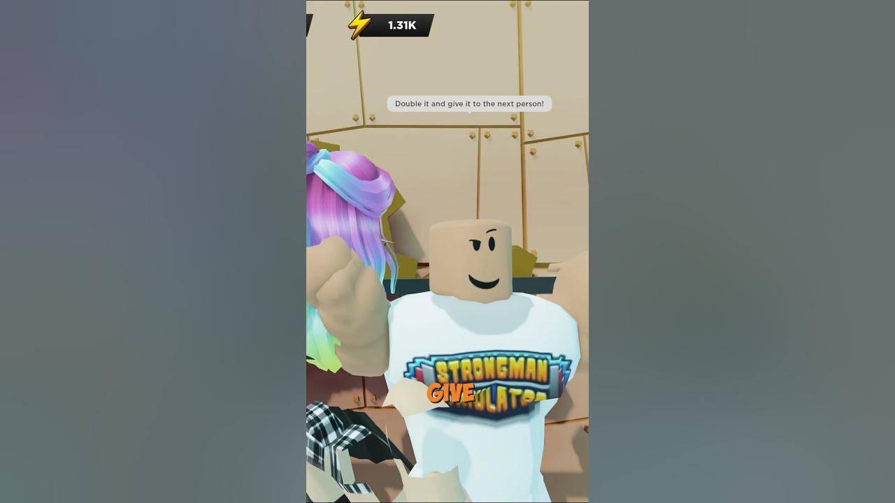 I gave away FREE Rebirths in Strongman Simulator on ROBLOX #roblox #st