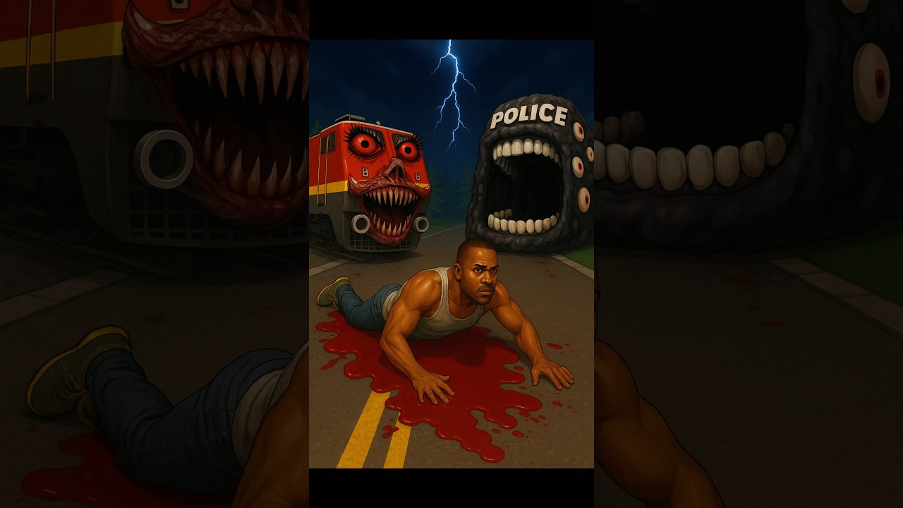 Tiny Horror Police Train Vs Franklin In Indian bike driving 3d 