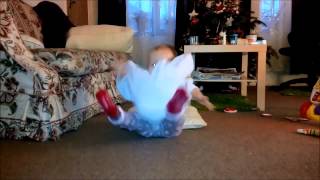 Baby Aleksandra Gets Hit In The Face Funny