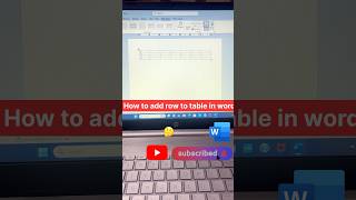 how to add row to table in word with shortcut key #shorts #msword #shortcut #computer #shortsfeed