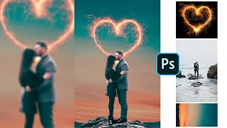 Happy Valentine Day Photo Editing Tutorial in Photoshop Step by Step. screenshot 5