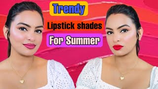 Long lasting Trendy Lipstick shades For Summer || Loreal Paris Infallible lipstick Review in Hindi