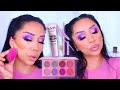 FULL FACE OF NOTHING NEW | BRIGHT PURPLE MAKEUP!