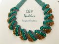 Flat Cellini Stitch Beaded Necklace ( Super Easy Tutorial) 👍🏻