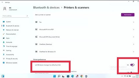 How to Turn on/off Let Windows Manage My Default printer Using settings in Windows 11