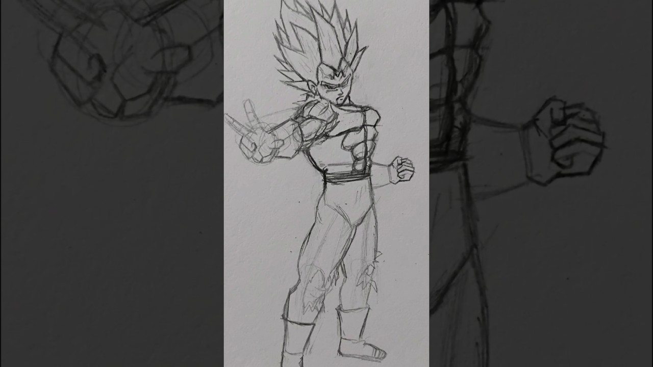 drawing majin Vegeta part 1