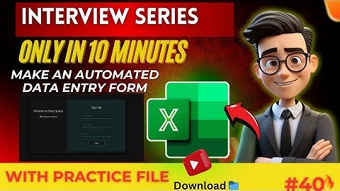 Make An Automated Data Entry Form | Data Entry In Excel | Google Sheet Form #excel