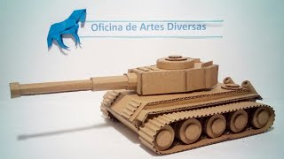 Tanque de guerra de papelão