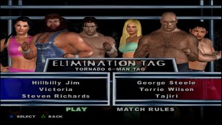 WWE SmackDown! HCTP - HillbillyJim,Victoria,StevenRichards VS GeorgeSteele,TorrieWilson,Tajiri