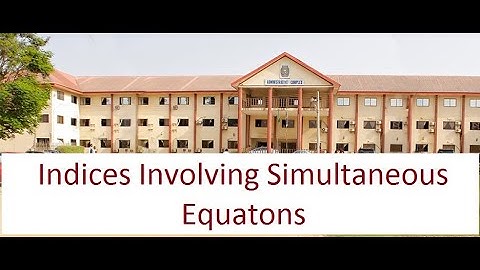 Indices Involving Simultaneous Equations