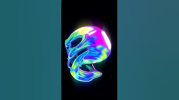 Chrome skull #short #animation #blender #3dmodeling #3danimation #loopanimation #motiondesign