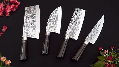 DAO PHÚC SEN, BỘ DAO  BẾP ĐẦY ĐỦ CHỨC NĂNG CÁN  GỖ MUN_HÀNG CHUẨN CỦA HTX DAO  PHÚC SEN