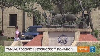 TAMUK donation and new mascot family