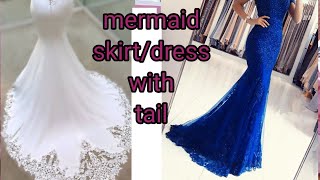 How to cut a mermaid skirt with cut together tail