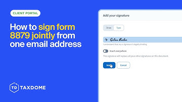 Client Portal: How to sign form 8879 jointly from one email address