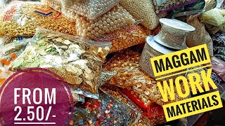 Maggam Work Materials With Price And Address // Wholesale Shop In Begum Bazar Siddember Bazar.