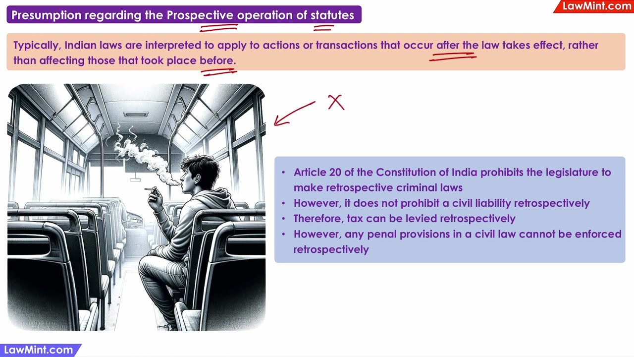 Presumption regarding the Prospective operation of statutes - Interpretation of Statutes