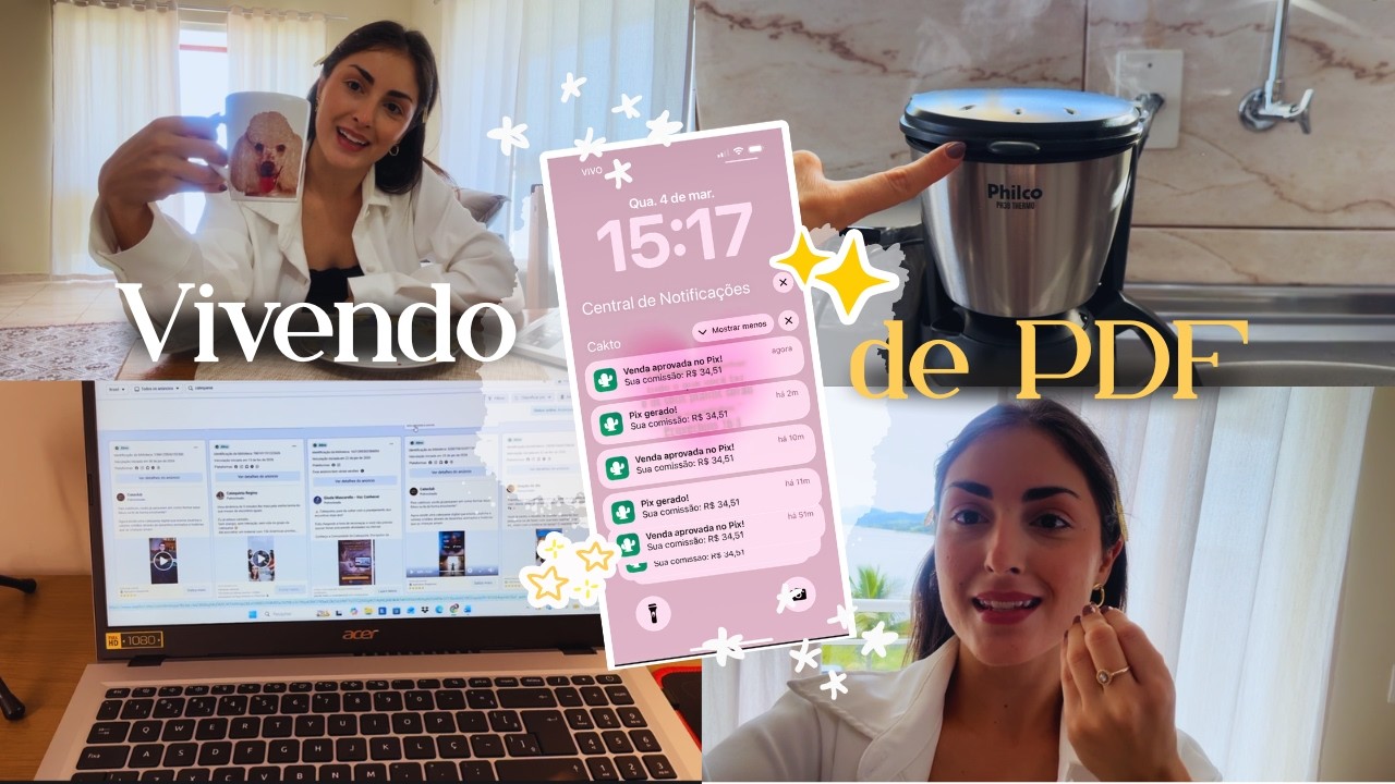 Minha rotina vendendo PDF na internet (trabalhando de casa)