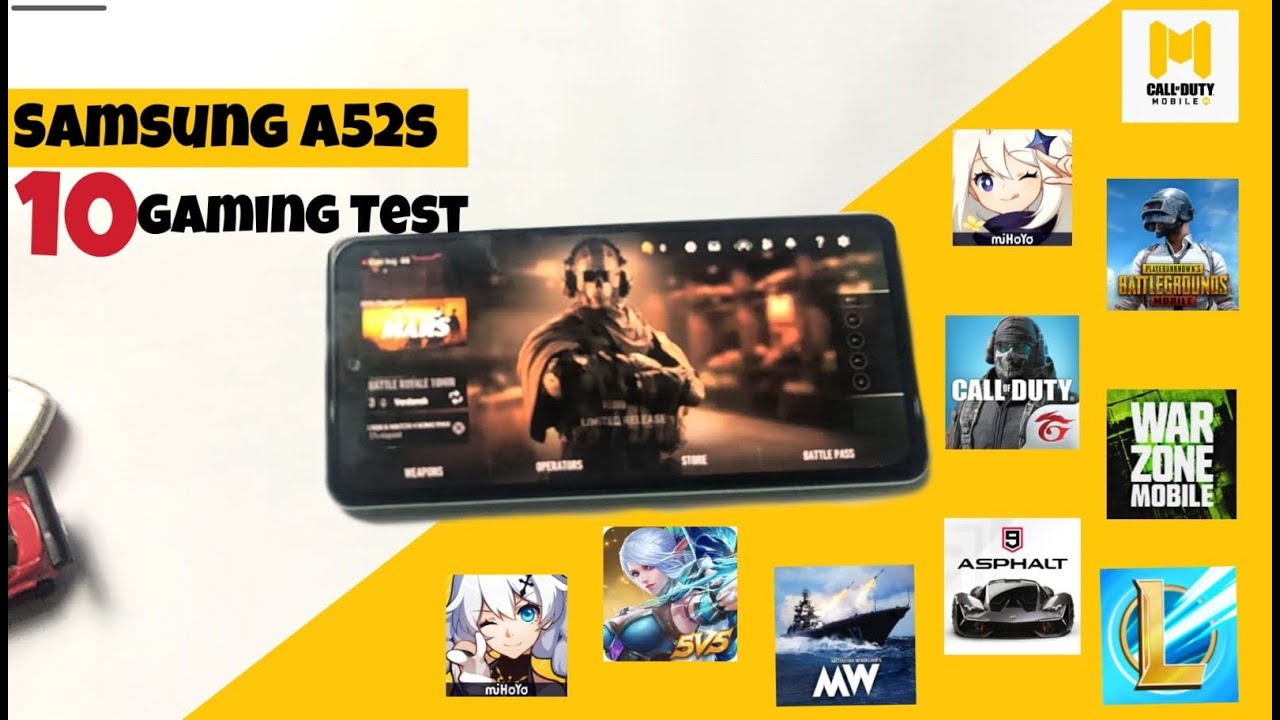 Samsung Galaxy A52s : 10 GAMING TEST 2023 - YouTube
