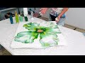 Surprising Vibrant GREEN💚 ~ Incredible Final Dutch Pour Flower Painting