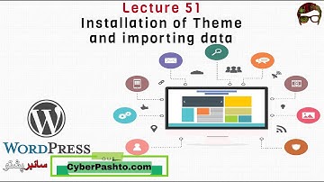 WordPress Lecture 51 | Installation of Theme and importing data | eCommerce website | Cyber Pashto
