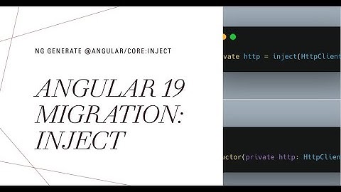 Automatic Migration to inject() for Angular Dependency Injection