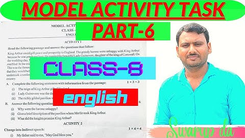 Model activity task part -6 // class- 8 //English......
