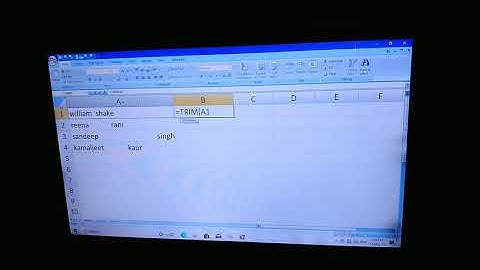 TRIM FORMULA IN EXCEL