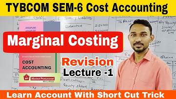 #1 TYBCOM SEM-6  CA || Revision Lecture Marginal Costing Lecture -2 || Atul Sir