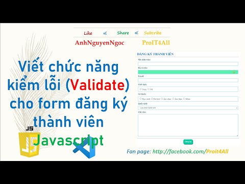 Video Asg.5. Viết chức năng kiểm lỗi (Validation) cho form... - youtube
