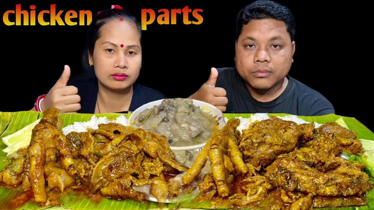 Real Mukbang:) Tiprasa Style Chicken Parts (Liver, Gizzard, Feet, Skin & Intestine) Rice Eating Show