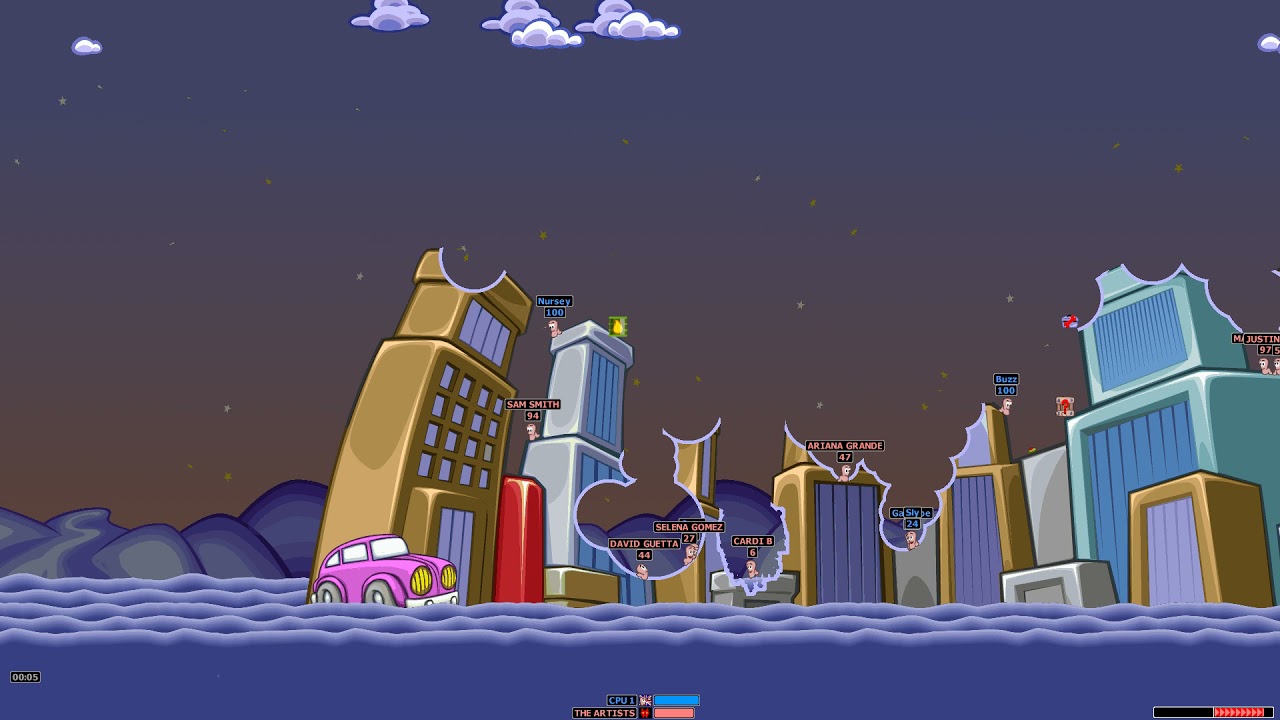 Worms Armageddon HD in 2021 - Team Stars Gameplay 05