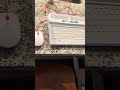 Raspberry Pi keyboard and mouse that look like a Tandy Color Computer 3.