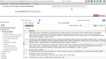 Using LexisNexis for Research and Narrowing Topic