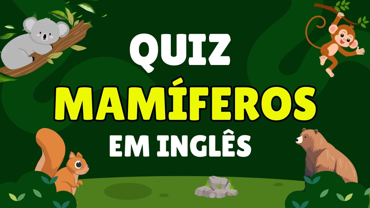 Quiz Mamíferos em Inglês 🐘🦁 | Você Sabe o Nome Desses Animais? #quizdeingles #quiz