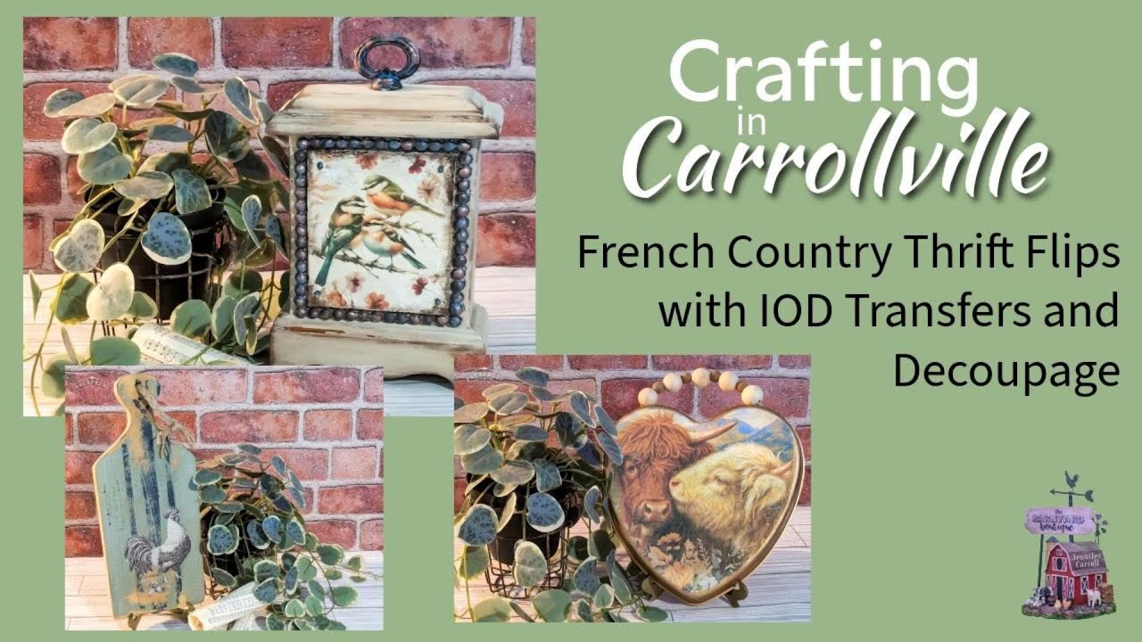 More Upcycles Using IOD and Prima Transfers as I DIY Through my Stash from the Goodwill Outlet Bins