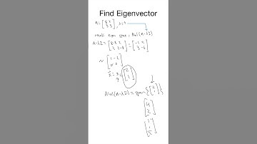 How to find Eigenvectors for a Given Matrix and Eigenvalue #maths #linearalgebra