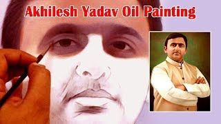 Oil Painting Akhilesh Yadav ( Ex Chief Minister UP )