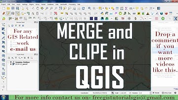 MERGE AND CLIPE RASTER DATA in QGIS |  QGIS | Merge and clipe tutorial | Hindi+English