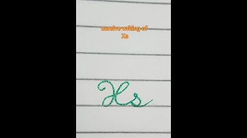 writing of capital X with a small letter s #calligraphy #handwriting #viralshorts