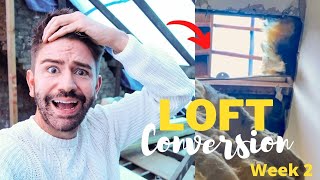 LOFT CONVERSION WEEK 2 | *Rain, Steels & Disaster!* | MR CARRINGTON | VICTORIAN REFURB UK