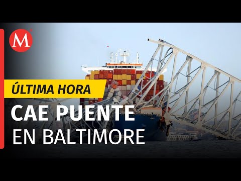 Choca barco y colapsa el puente Francis Scott Key en Baltimore