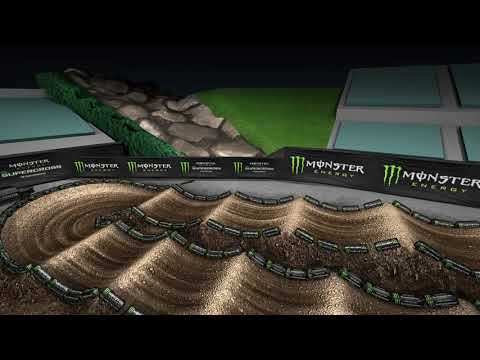 Monster Energy Supercross: 2018 Anaheim 1 Animated Track Map