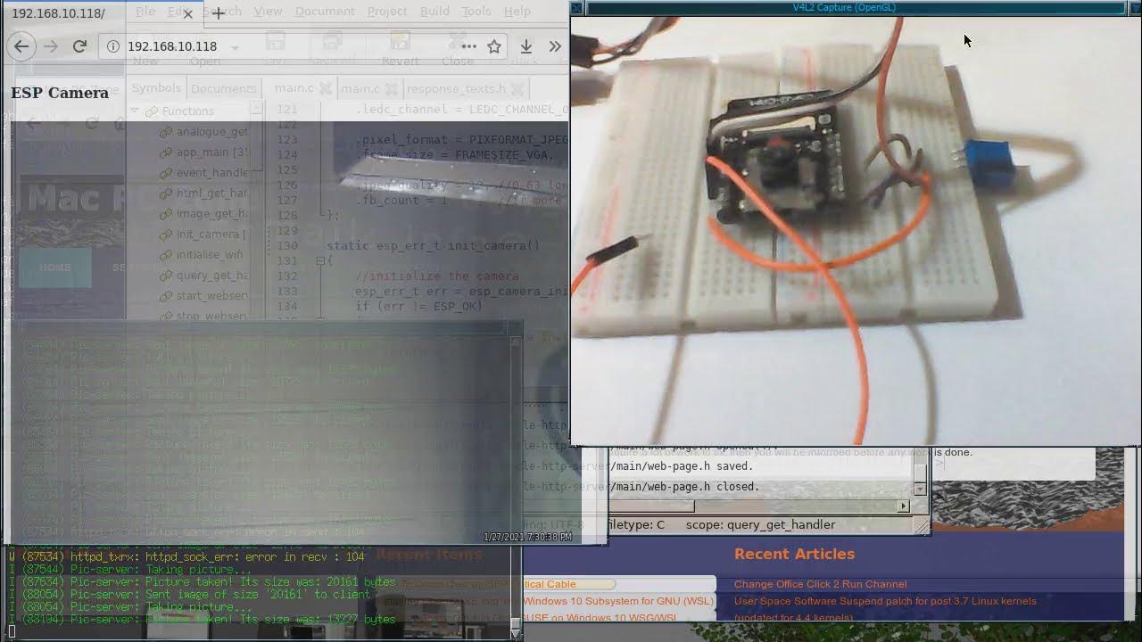 ESP32CAM  Page Built With GrapesJS and jQuery For AJAX Text Updates