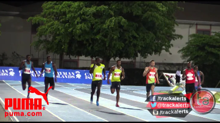 Alonzo Edwards wins the men's 200m at Cayman Invit...