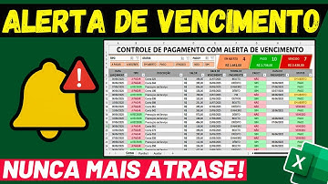 Planilha de Pagamento com Alerta de Vencimento no Excel Passo a Passo
